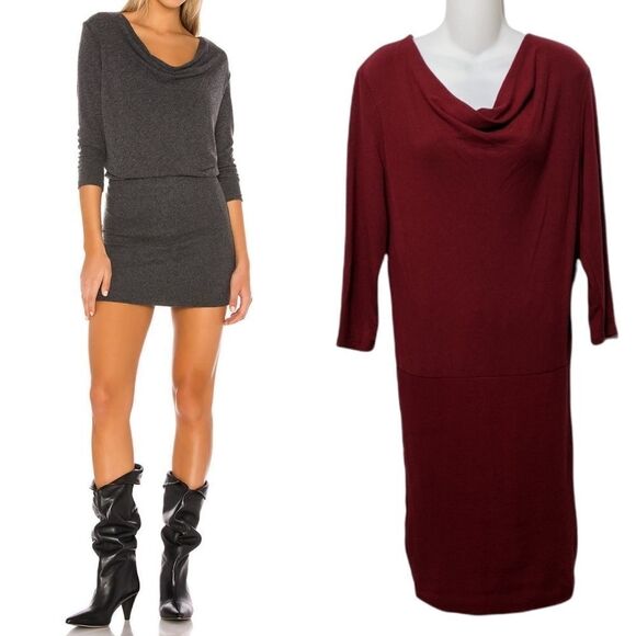 NWT MICHAEL STARS Cecile Cowl Neck Dress Redwood S - Picture 10 of 10